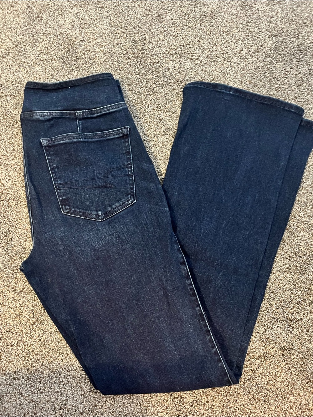 AE Pull-On High-Waisted Kick Bootcut Jean - Dark Wash